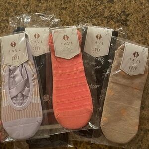 TAVI Women’s No-Show Grip Socks - Lavender, Coral, Black, Beige